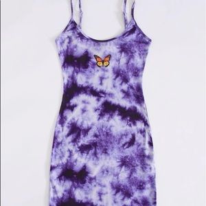 Purple tie dye dress